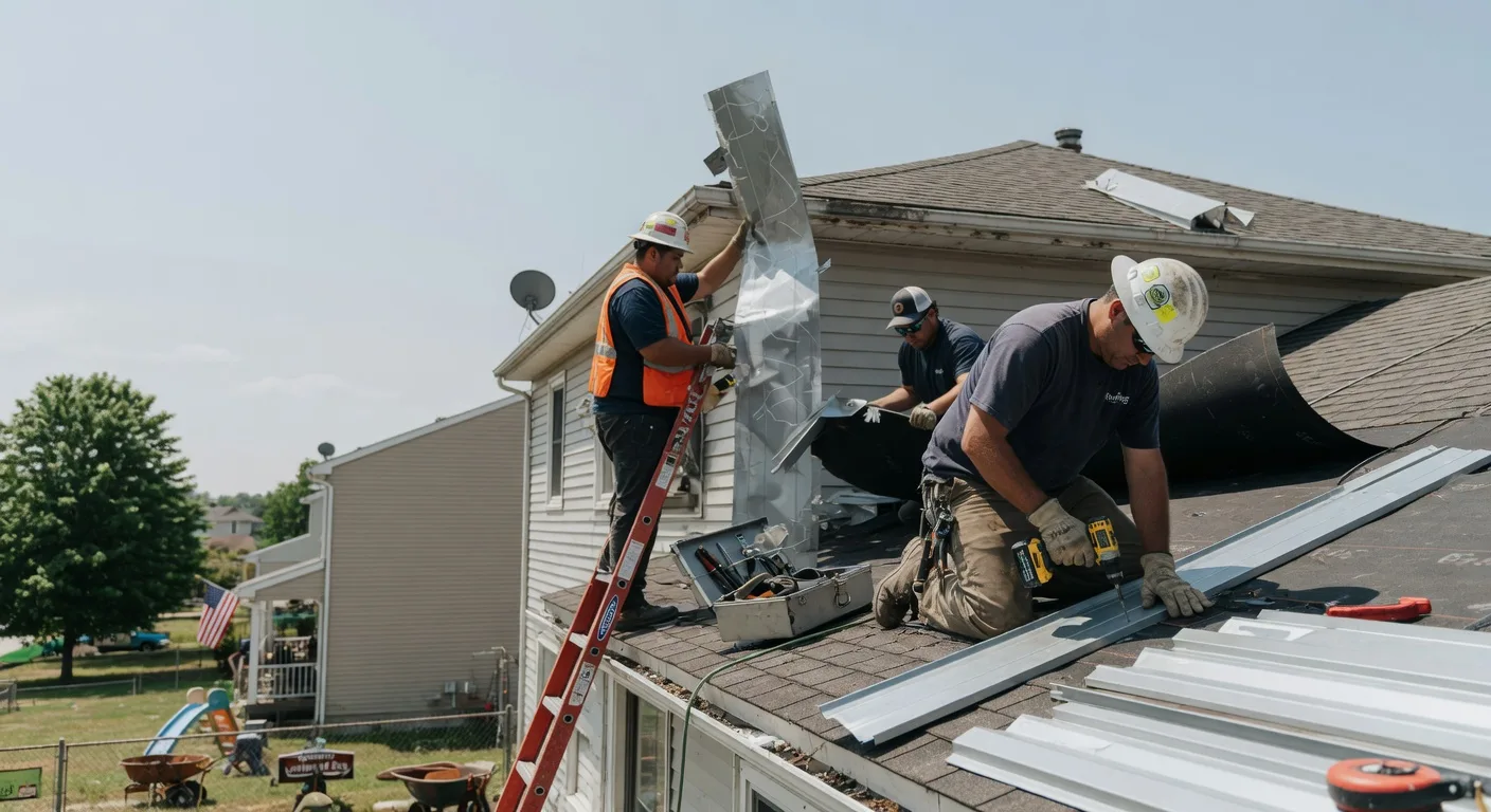 Storm Damage Metal Roof Repair in Reasnor, IA